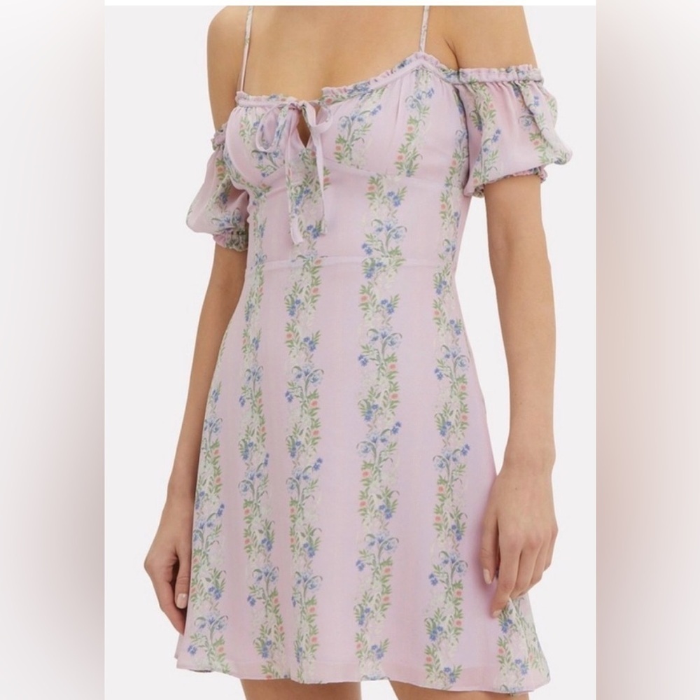 Intermix purple floral mini dress size 6
